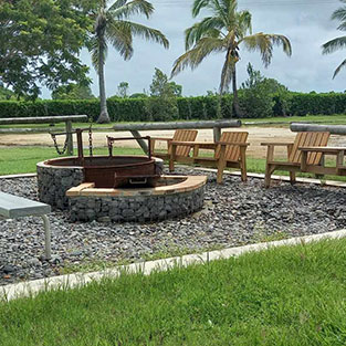 fire pit area available to RV Express guests
